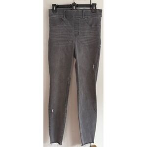 SPANX High Waisted Gray Denim Distressed Skinny Jeans Women's M/M